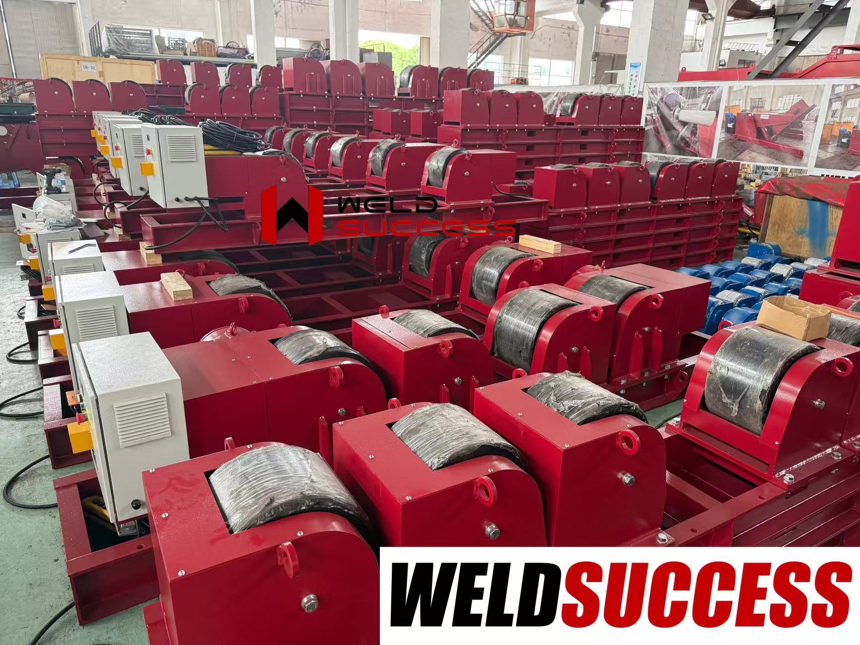 100 Ton Maximum Self-Aligning Bolt Adjustment Welding Pipe Rollers for Tank Turning Rolls