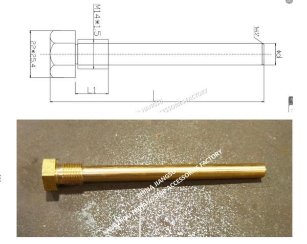 Boulons en cuivre pour la tête de tuyau d'air n°533HFB-150A & Cop Guide pour la tête de ventilation n°533HFB-250A Matériau: acier inoxydable