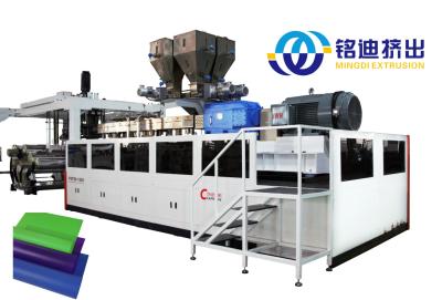 PLA PET Sheet Twin Screw Extrusion Line , 0.05-2.5mm Sheet Dual Screw Extruder