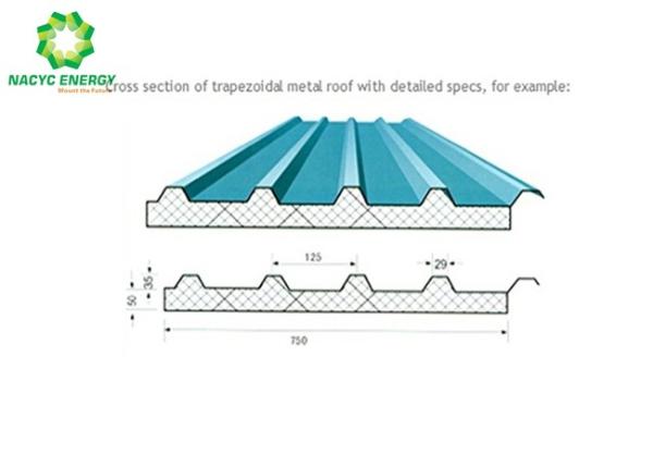 Sturdy Reliable Shorter Solar Mounting Rails For Metal Roof , Solar Panel Mounting Brackets