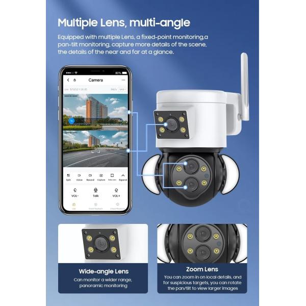 Универсальное движение отслеживая аудио HD 4MP камеры WiFi влагостойкое двухстороннее