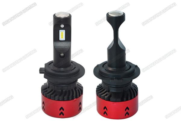 H7 V6 Automotive LED Headlights High Low Beam With Turbo Fan LED Bulb