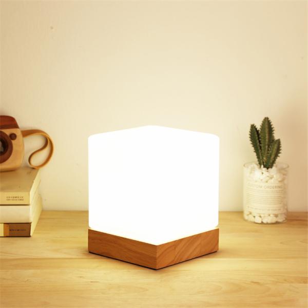 LED Glass Ball Table Lamp Living Room Lighting Bedroom wooden bedside lamp(WH-MTB-118)