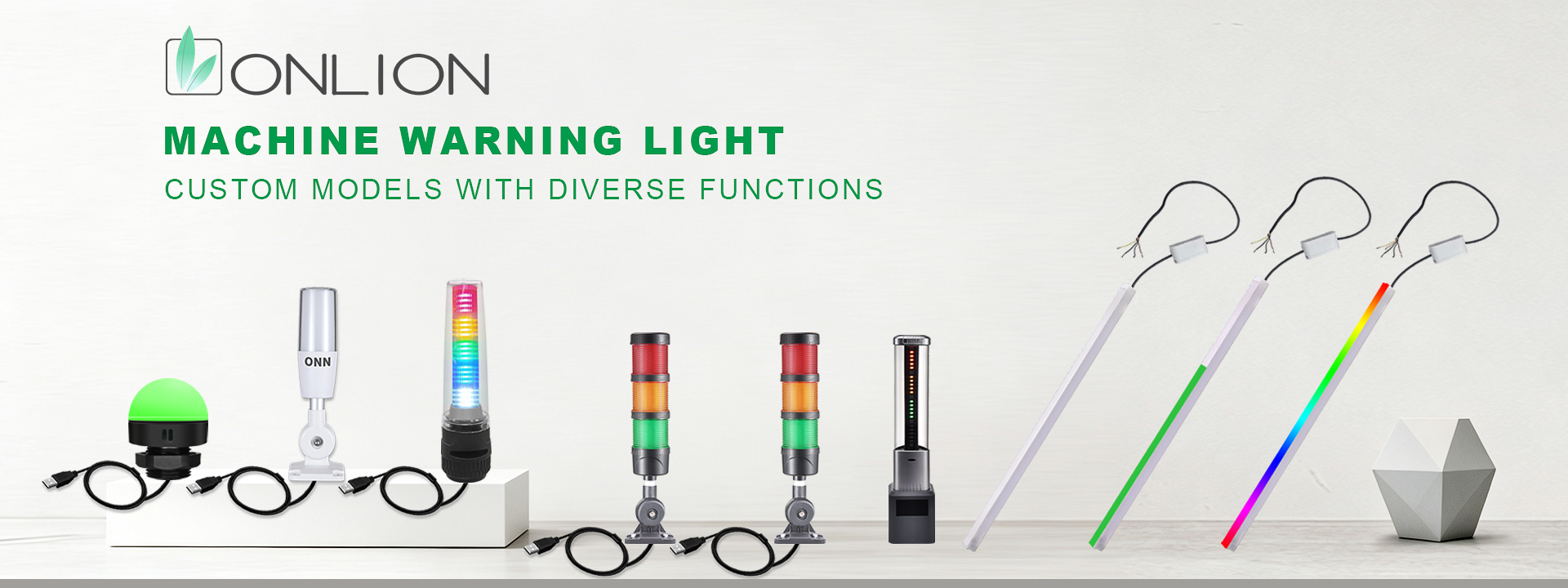ONN-M4T RS485 Serial Control Tower Light DC24V RYG / RGB LED Warning Light