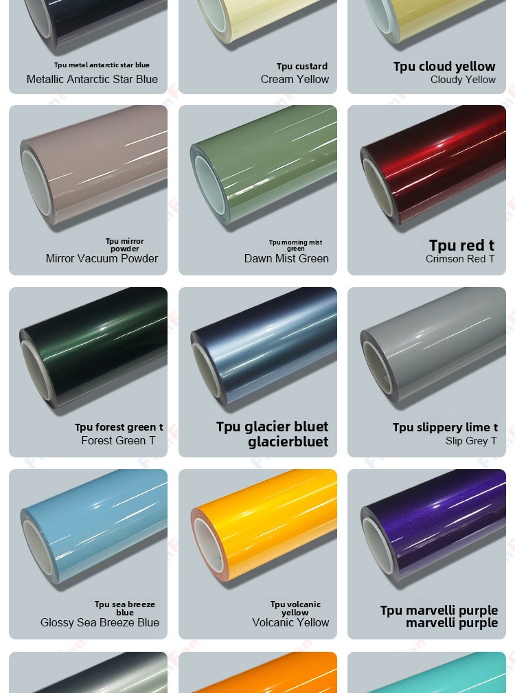 Car PPF TPU color modification film, vehicle film, PPF film, PPF carbon fiber, PPF color-changing film (dry installation)