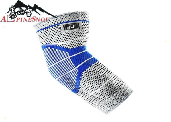 Tissu tricoté par protecteur antidérapant S M L taille de coude de sports de silicagel