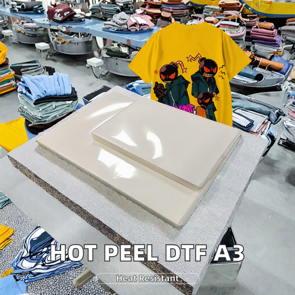 A3 PET Heat Transfer Film High-Temperature Peel Moistureproof Electrostatic Coating for Clothing Application