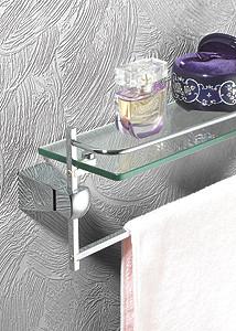 Glass shelf with towel rail 88110B,brass,chrome for bathroom &kitchen,sanitary