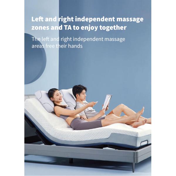 Adjustable Smart Mattress for Better Sleep 8H 5D Massage Vibration and Remote Control