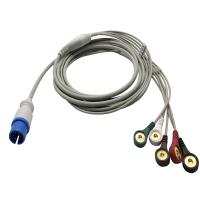 5 cabo de Ecg do controle das ligações 6pin MEK físico com a extremidade da pressão da pitada