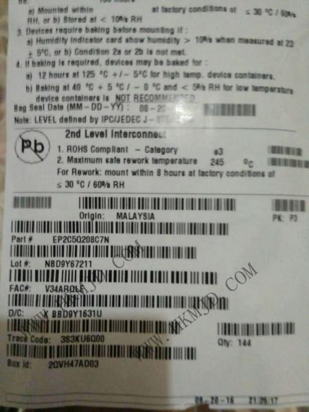 Field Programmable Gate Array EP2C5Q208C7N
 Cyclone II Field Programmable Gate Array 208-BFQFP
