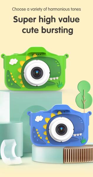 3-12 Years Old Dinosaur Children Camera X13S with Protective Silicone Cover and Pictures on TFT 2.0inch Screen Size