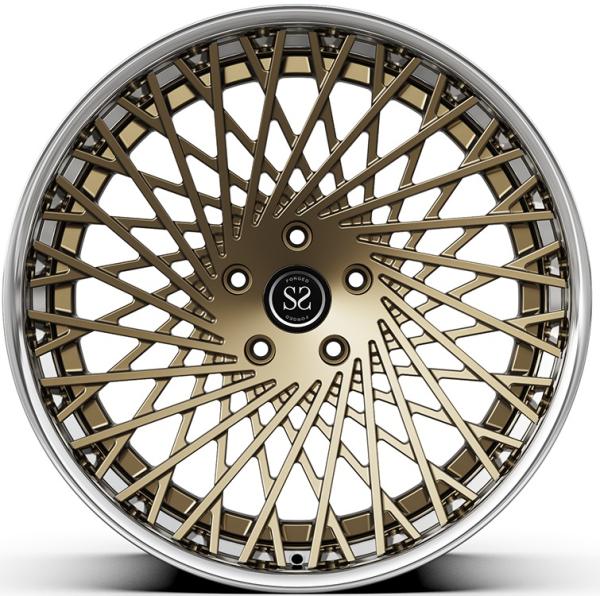 Jantes 2 pièces 21x9.5ET30/22x12.5ET51/5x114.3/67.1 Bronze Poli Pour Ferrari F12 ET -76-90mm/Standard America VIA/JWL