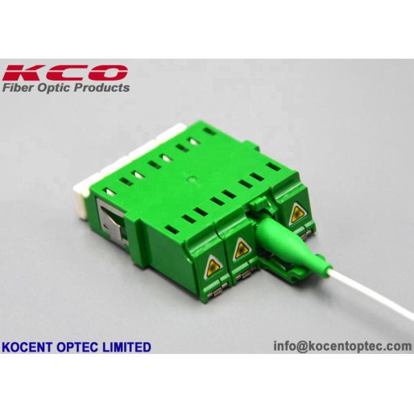 Quad LC APC Shutter Optical Fiber Adapter Singlemode LC Coupler For FTTH