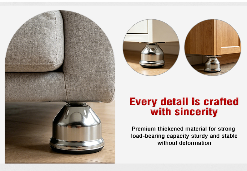 Modern Minimalist 45mm Single-Layer Cup Sofa Legs Wine Glass Cabinet Feet Support Legs for TV Stands & Coffee Tables