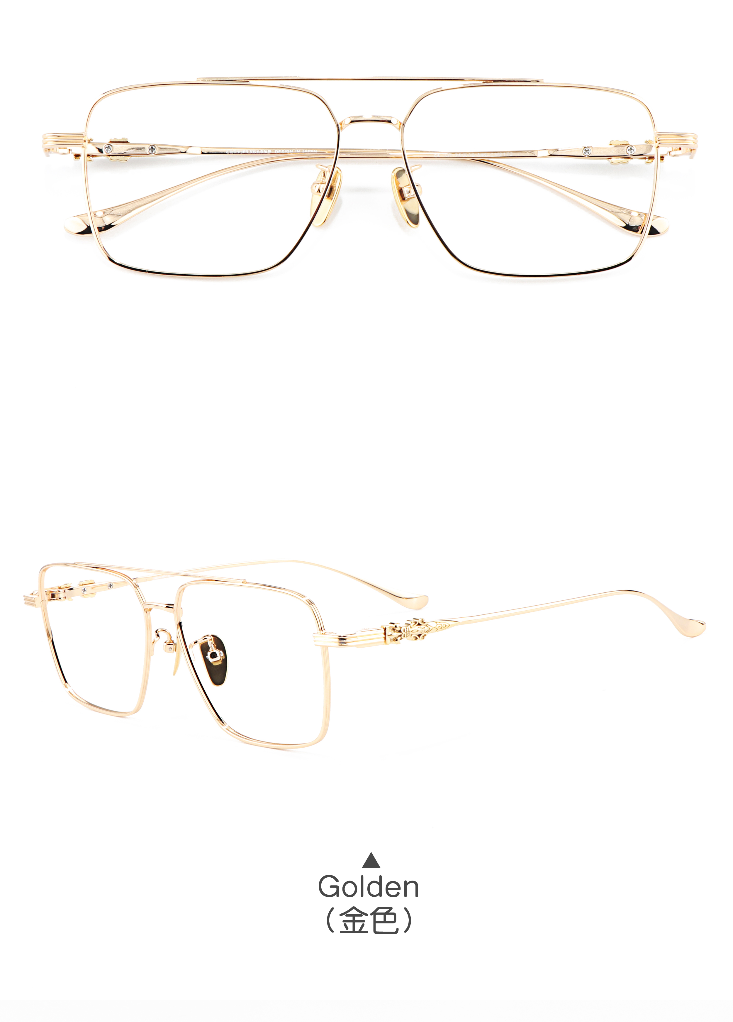 Classic Pilot Black Gold Presbyopia Multi Focus Luxury Brand Three Dimensional Silver Jewelry Carving Fashion Women Men Glasses