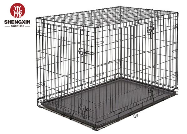 Powder Coated 122x78x84cm Metal Puppy Crate 30 Inch Dog Kennel