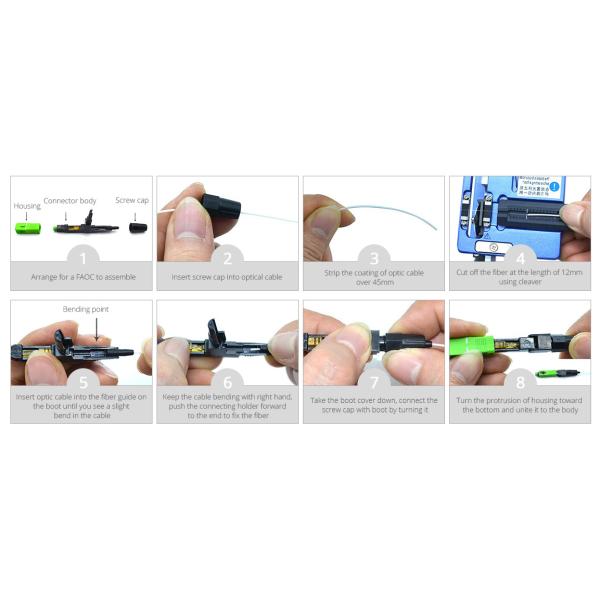 LC APC Type A Fiber Fast Connector Pre Polished Ferrule Field Assembly