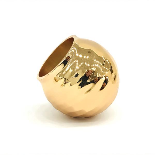 A bola liga de zinco clássica do ouro dá forma ao metal Zamac perfuma o tampão de garrafa