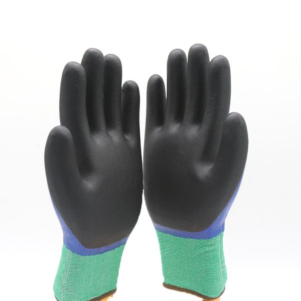 ZM 18 Gauge Cut Resistant Oil Resistant Working Gloves Smooth And Sandy Nitrile Coating Fishing Gloves