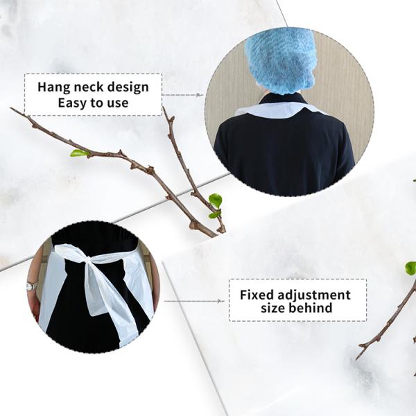 Disposable PE 70x110CM Blue/White Protect Safety Plastic Apron Roll Waterproof Dental Apron Without Sleeve