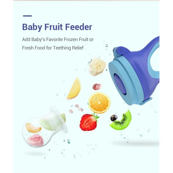 Small Tapered Type Silicone Baby Fruit Pacifier Feeder Small Mouth For Vegetable Bite
