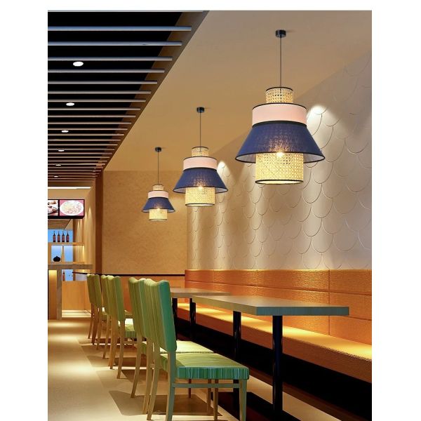 dining table lights creative design simple Japanese wabi-sabi style rattan pendant lights(WH-WP-147)