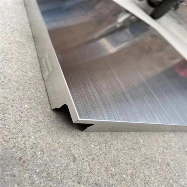 600x600mm Stainless Steel Ceiling Panel Hairline Concealed Clip In Ceiling Tile