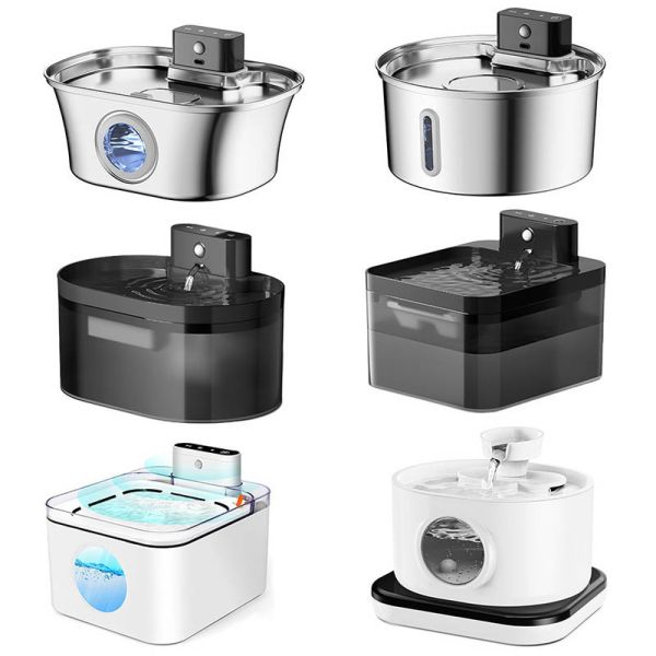 Pet Water Fountain Automatic Quiet Filtered BPA-Free Dispenser, Bulk Wholesale OEM For Multi Pet Use