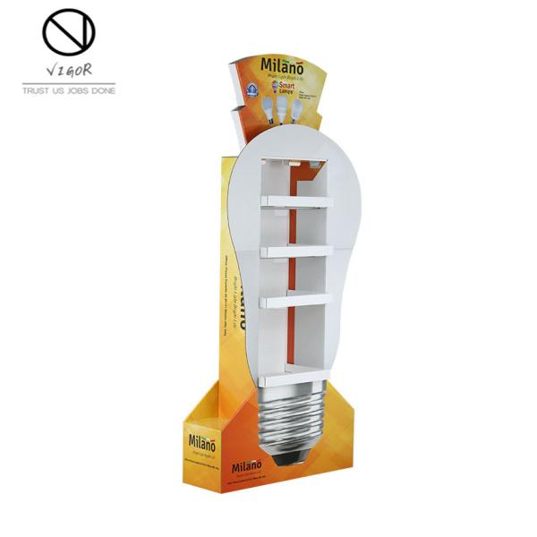 Custom Cardboard Pop Floor Displays for Advertising Retail Shop Lamp Bulb Display