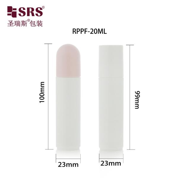 20ml White Plastic Roll On Bottle RPP Series For Essential Oils