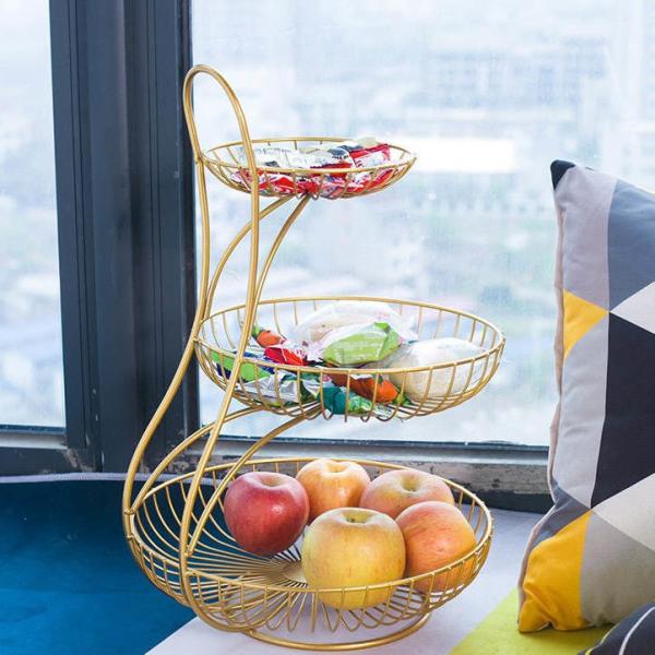 Anti Rust 3 Tier Stainless Steel Fruit Basket
