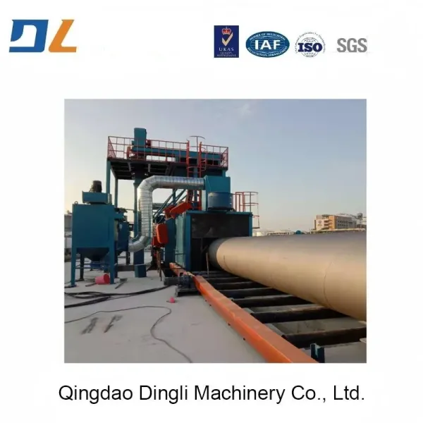 Roller Conveyor Steel Plate Shot Blasting Machine Pipe Inner/Outer Wall Shot Blaster