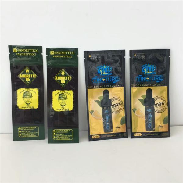 Les sachets en matière plastique de preuve d'odeur d'OEM empaquetant le bourgeon gommeux zip-lock d'ours de Cbd de papier d'aluminium sème la poche