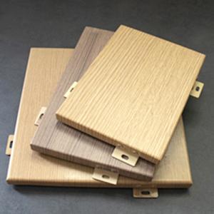 Customized PVDF Coated Aluminum Wall Panels Wood Color For Interior / Exterior