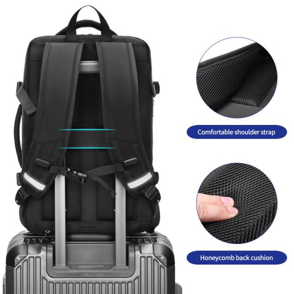New Multifunction large capacity usb raincoat backpack business travel laptop backpack bag men