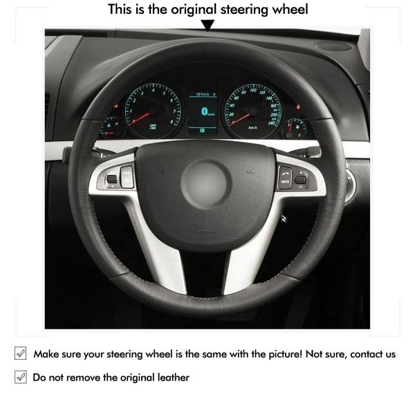 DIY vegan leather steering wheel cover for Holden Commodore Berlina Calais Caprice Statesman Ute 2006-2013