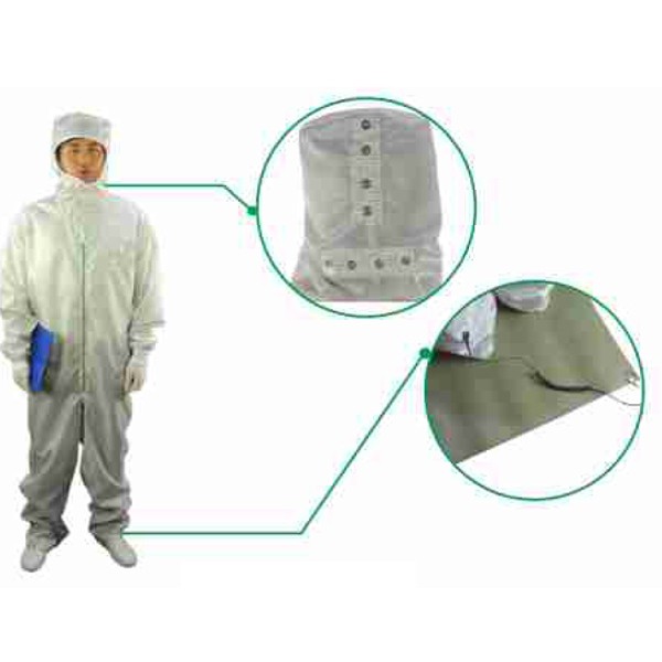 2.5mm Grid 98% 99% Polyester Antistatic ESD Coverall