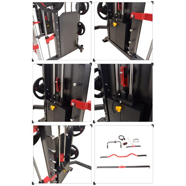 All In One Gym Multi-Functional Gym Equipment Power Rack Smith Machine With Weight Stack
