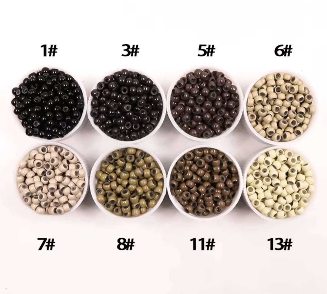 Wholesale 12A Remy Micro Link Beads Nano Ring Hair Extensions Double Drawn Russian Human Hair Extension Nano Ring Tips
