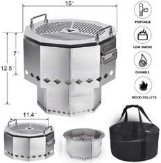 Support Holiday Selection Steel Fire Pit Smoke Free For All Season
