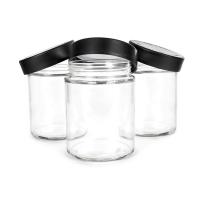 Frascos de vidro 30ml-300ml à prova de crianças, recipientes de vidro para embalagem de flores, plástico, tampas de madeira