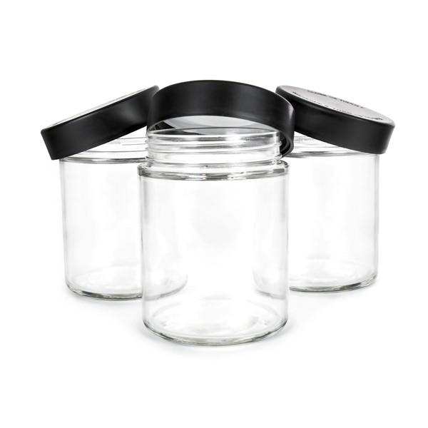 18oz Glass Child Resistant Jars With Wide Mouth Glass Candle Jar 18oz Smooth Flower Jar