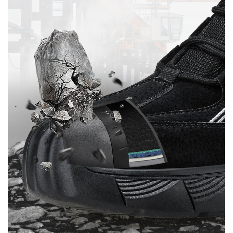 New Safety Work Shoes for Men Steel Toe Anti-Smash Anti-Puncture Protective Footwear Non-Slip Construction Sneakers All-Season Industrial Safety Boots