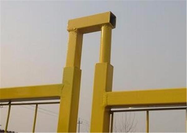 Powder Coated Red Construction Site Fencing Panels 6'x9.5' Mesh 50mm*100mm diameter 2.5mm wall thick 1.00mm