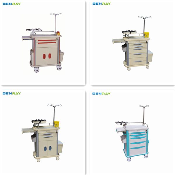 BR-ET001 ABS Mobile Hospital Medical Trolley Cart Crash Cart Trolley Medical Emergency Trolley Prices