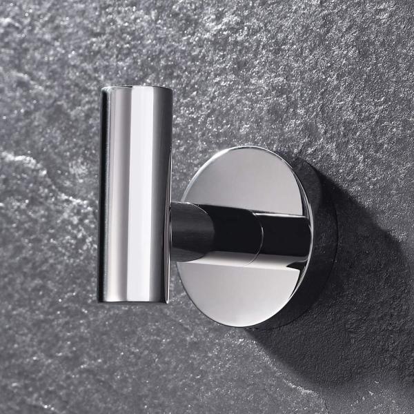 SUS 304 Stainless Steel Bathroom Robe Hook Self Adhesive Hanging Hooks