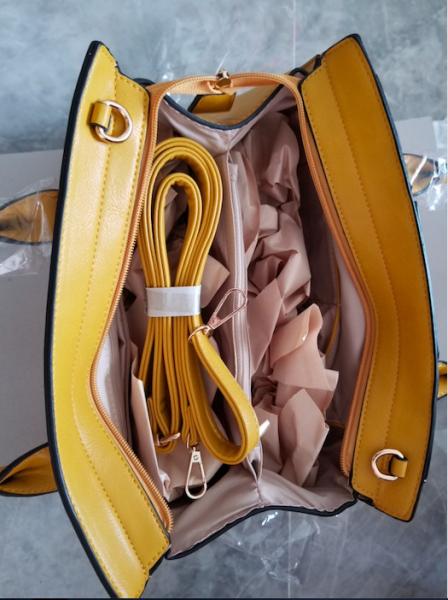 hot Famous Classical colourful Top quality famous women casual tote bag with strip PU leather handbags bags.