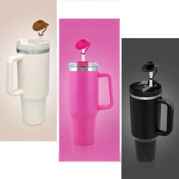Silicone Flower Straw Toppers Reusable Covers And Caps For 9-10mm Straws Fits Stanley 30 & 40oz Stambler Stanley Cap Lid