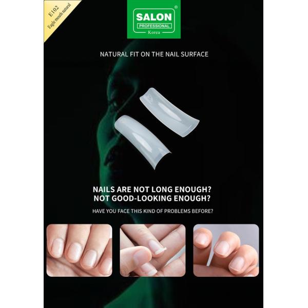 OEM Full Cover Eagle Mouth Natural Soft Gel False Nails Designs Artificial Nail Tips
